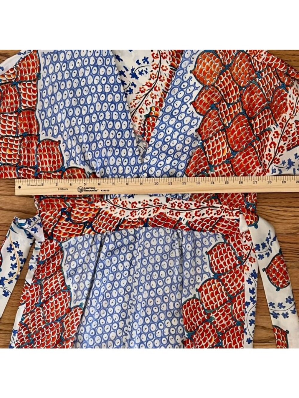 Y2K Silk Kimono Dress Womens Small Twee Indie Boho Artsy Whimsy Tie Waist - Picture 11 of 13